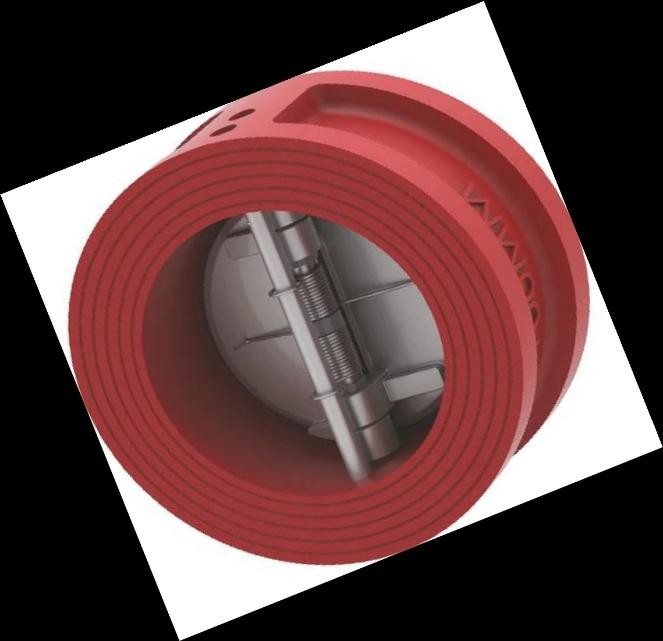Wafer PN16 Paslanmaz Klepe Dual Çift Klepeli Çekvalf