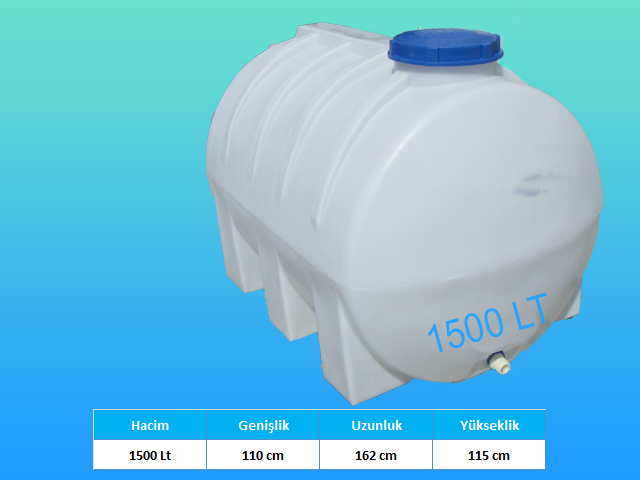 1500 Lt Yatay Su Deposu