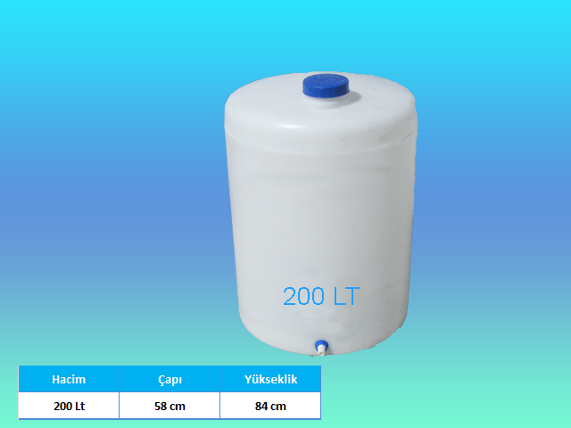 200 Lt Dikey Su Deposu