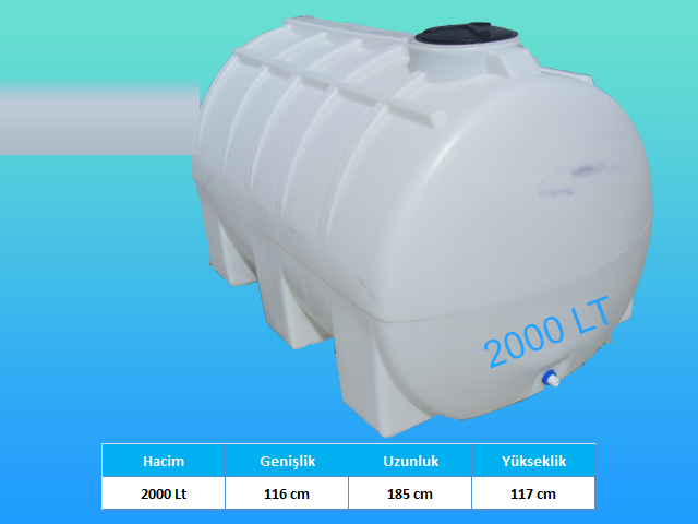 2000 Lt Yatay Su Deposu