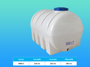 3000 Lt Yatay Su Deposu