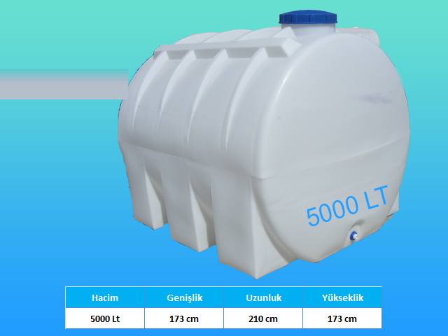 5000 Lt Yatay Su Deposu