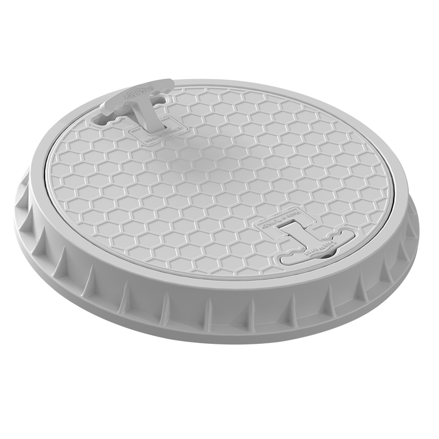 Ø650 mm El Tutamaklı Plastik Rögar Menhol Kapak