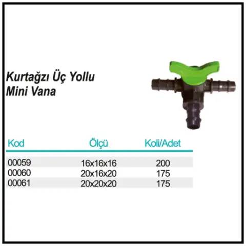 Kurtağzı Üç Yollu Mini Vana