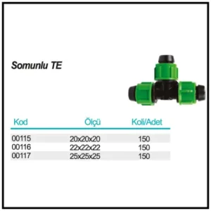 Somunlu TE ölçü ve ambalaj tablosu