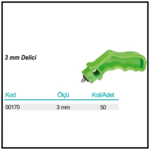 3 mm Delici ölçü ve ambalaj tablosu